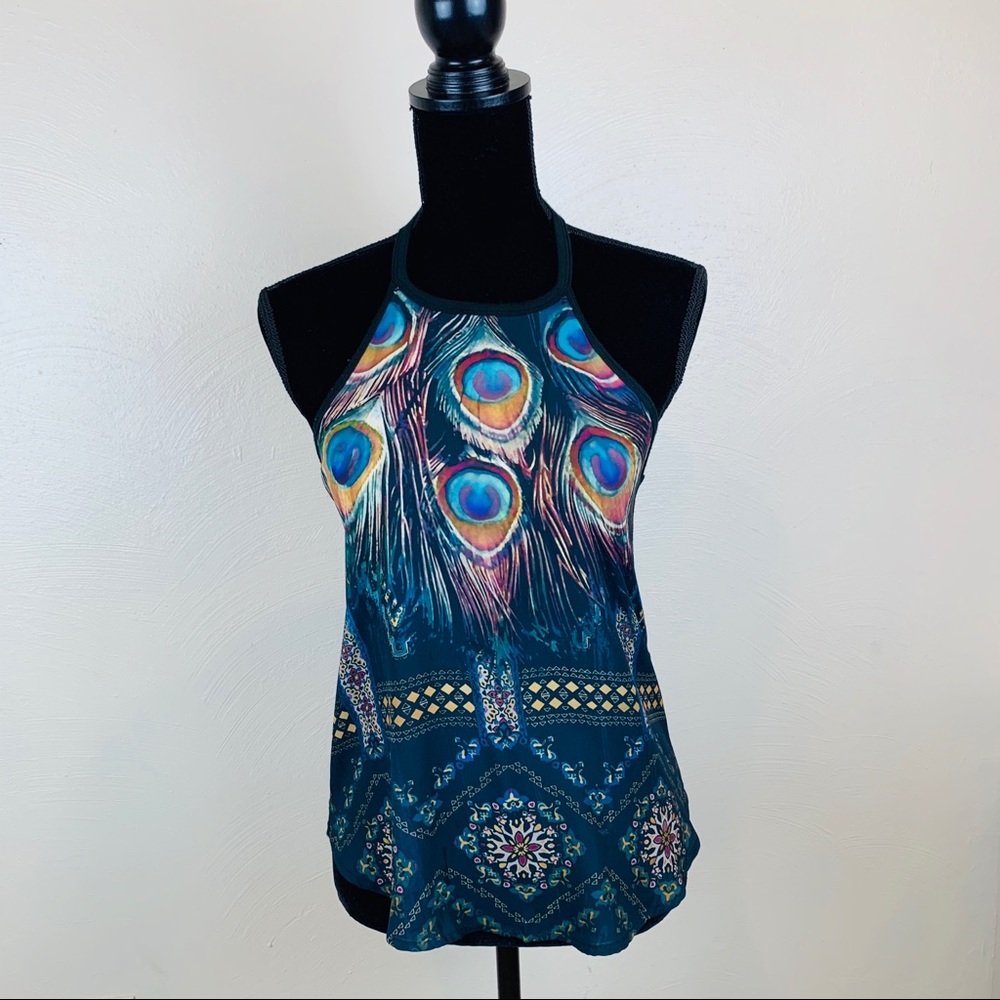 Hollister Peacock Pattern Blouse